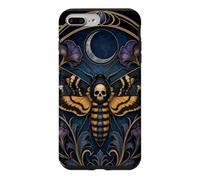 Mystical Skull Moth Crescent Moon Gothic Elegance Case for iPhone 7 Plus/8 Plus