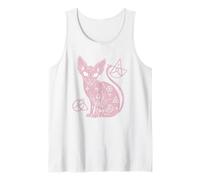 Mystical Sphynx Cat Tattoo Art Tank Top