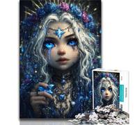 Mystical Spirit Girl 1000 Piece Jigsaw Puzzles,Challenging Game And Family Play Wall Decoration Unique Birthday And Xmas Gifts (38x26cm)