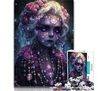 Mystical Spirit Girl Puzzles for Adults And Teenagers,Challenging To Complete But Fun And Humorous Educational Game for Birthday (75x50cm)