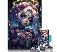 Mystical Spirit Girl Puzzles for Adults Teens 1000 Pieces,Stress Reliever Staycation Kill Time with Matching Poster And Trivia Sheet (50x75cm)