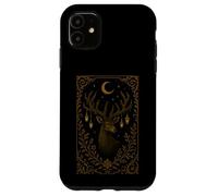 Mystical Stag Lantern Antlers Celestial Moon Dark Academia Case for iPhone 11