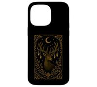 Mystical Stag Lantern Antlers Celestial Moon Dark Academia Case for iPhone 14 Pro Max