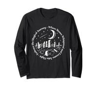 Mystical Standing Stones Moon Art, Celestial Pagan Nature Long Sleeve T-Shirt