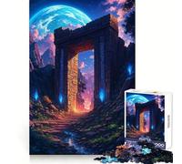 Mystical Stone Archway with Moon 1000 Pieces Jigsaws Adults Puzzles Gifts Memory Upgrade Leisure Time Sharp Cut Wall Art Decor (38x26cm)