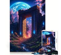 Mystical Stone Archway with Moon Jigsaw Puzzles for Adults 1000 Mind Exercise Toy Relax Time Design Assembly (38x52cm)