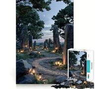 Mystical Stone Path at Twilight 1000 Piece Jigsaw Puzzle for Adults Logic Toy Relaxing Fun Design Assembly Santa Wish Gift (38x52cm)