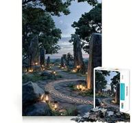 Mystical Stone Path at Twilight 1000 Pieces Jigsaw Puzzles for Adults Strong Logic Toy Relaxing Fun Clear Edge Memorable Gift (50x75cm)