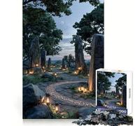Mystical Stone Path at Twilight 1000 Pieces Jigsaw Puzzles for Adults Strong Logic Toy Relaxing Fun Clear Edge Memorable Gift (50x75cm)