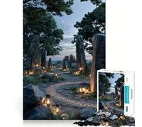 Mystical Stone Path at Twilight 1000 Pieces Jigsaw Puzzles for Teenagers Intellect Toy Bonding Time Quality Cut Memorable Gift (38x26cm)