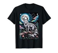 Mystical Striped Fox Full Moon Celestial Value Graphic T-Shirt, Men, Black, XL