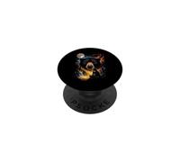 Mystical Sun Bear Howling Full Moon Jungle Art PopSockets Adhesive PopGrip