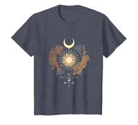 Mystical Sun Celestial Aesthetic Tiger and Leopard Esoteric T-Shirt, Youth, Heather Blue, 3T