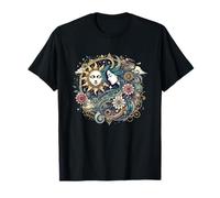 Mystical Sun Woman Celestial Flowers Graphic Tee for Women T-Shirt