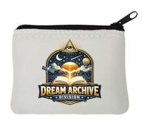 Mystical Sunrise with Stars and Moon Neoprene Coin Purse Pouch 10x11cm White