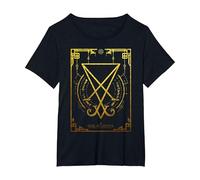 Mystical Symbols Sigil of Lucifer T-Shirt, Women's Plus, Black, 1X