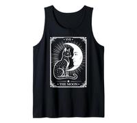 Mystical Tarot Cat XVII The Moon Crescent Moon Art Tarot Tank Top