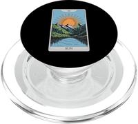 Mystical The Sun Tarot Card Art Design PopSockets PopGrip for MagSafe