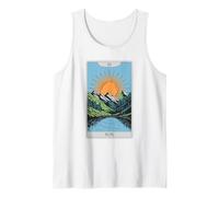 Mystical The Sun Tarot Card Art Design Tank Top