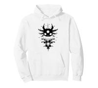 Mystical Three Eyed Axolotl Celestial Creature Art Pullover Hoodie