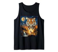 Mystical Tiger Howling to The Moon Tank Top
