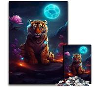 Mystical Tiger on Mars 1000Pc Adults Jigsaw Puzzle Puzzles for Adults Interactive Family Game, Brain Challenge, Educational Toy 50x75CM/19.68x29.52inch