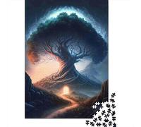 Mystical Tree Gateway 1000 Piece Thick Cardboard Diy Jigsaw Puzzle Kids Beginners Fun Challenging Game Stress Relief Gift Idea 52x38cm/1000pcs