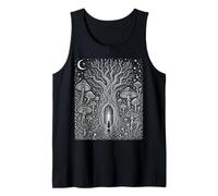 Mystical Tree Portal Mushroom Forest Folk Art Nature Tank Top