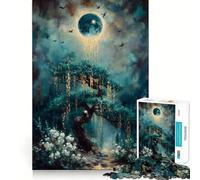Mystical Tree Under A Glowing Moon 1000 Piece Jigsaw Puzzles for Adults Teenagers Brain Play Peaceful Fun Sharp Edge Memorable Gift (38x26cm)