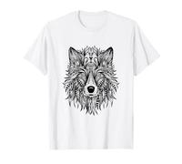Mystical Tribal Wolf Mandala Spiritual Guardian Design T-Shirt