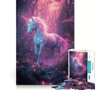 Mystical Unicorn In Forest 1000 Pieces Jigsaw Puzzles for Adults Strong Logic Toy Relaxing Fun Clear Edge Memorable Gift (50x75cm)