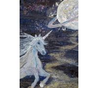 Mystical Unicorn Notebook/ Journal. Enchanting, hand painted print, great gift for all ages. Ideal for note taking & listing ideas for making dreams ... jotting, dream diary, writing. 125 pages