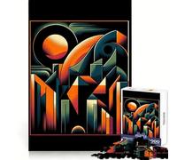 Mystical Urban Sunset 1000 Piece Jigsaw Puzzles for Teenagers Memory Gain Stress Free Design Assembly Heartfelt Gift (38x52cm)