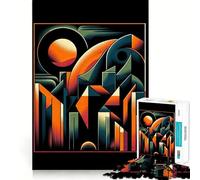 Mystical Urban Sunset 1000 Piece Jigsaw Puzzles for Teenagers Memory Gain Stress Free Design Assembly Heartfelt Gift (38x52cm)