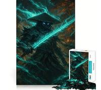 Mystical Warrior with Glowing Sword 1000 Piece Jigsaw Puzzles for Teenagers Memory Gain Stress Free Design Assembly Heartfelt Gift (38x52cm)