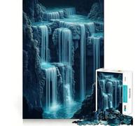 Mystical Waterfall Jigsaw Puzzle for Teenagers 1000 Pieces Memory Gain Calm Relax Design Assembly Classic Gift (38x52cm)