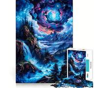 Mystical Waterfall Landscape 1000 Piece Jigsaw Puzzles for Teenagers Jigsaw Mind Puzzle Tension Relief Art Assembly Premium Gift (50x75cm)