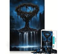 Mystical Waterfall Tree 1000 Piece Jigsaw Puzzles for Teenagers Memory Gain Stress Free Design Assembly Heartfelt Gift (50x75cm)