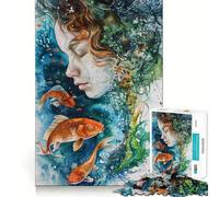 Mystical Waterworld Adult Jigsaw Puzzles 1000 Pieces Mind Exercise Toy Calming Play Design Assembly Amazing Present (38x26cm)
