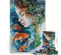 Mystical Waterworld Adult Jigsaw Puzzles 1000 Pieces Mind Exercise Toy Calming Play Design Assembly Amazing Present (38x26cm)