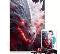 Mystical White Dragon 1000 Piece Jigsaw Puzzles for Teenagers Memory Gain Stress Free Design Assembly Heartfelt Gift (38x26cm)