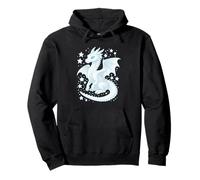Mystical White Dragon for Kids Pullover Hoodie