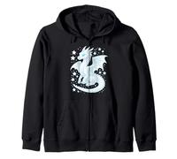 Mystical White Dragon for Kids Zip Hoodie