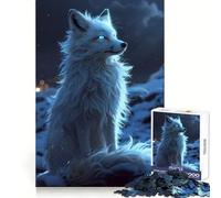 Mystical White Fox 1000 Piece Jigsaw Puzzle for Adults Logic Toy Relaxing Fun Design Assembly Santa Wish Gift (50x75cm)