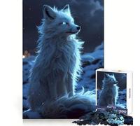 Mystical White Fox 1000 Pieces Jigsaw Puzzles for Adults Clear Logic Toy Relaxing Fun Perfect Cut Elegant Gift (38x26cm)