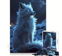Mystical White Fox 1000 Pieces Jigsaw Puzzles for Teenagers Wise Think Toy Calm Fun Clear Cut Art Collectible (38x52cm)