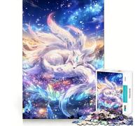 Mystical White Fox for Adults 1000 Piece Jigsaw Puzzle Thought Toy Anxiety Relief Precise Edge Thoughtful Gift (50x75cm)