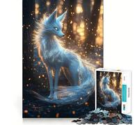 Mystical White Fox Jigsaw Puzzles for Adults1000 Pieces Intellect Toy Calming Play Quality Cut Wall Art Decor (50x75cm)