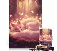 Mystical White Fox Jigsaw Puzzles for Teenagers 1000 Piece Mental Toy Leisure Fun Premium Cut Thoughtful Gift (38x52cm)