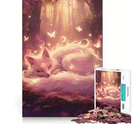 Mystical White Fox Jigsaw Puzzles for Teenagers 1000 Pieces Fine Logic Toy Soft Relax Neat Edge Premium Gift (50x75cm)